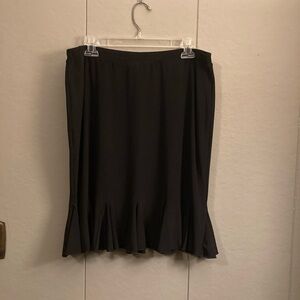 White House black market Black Knee-Length Pleated skirt